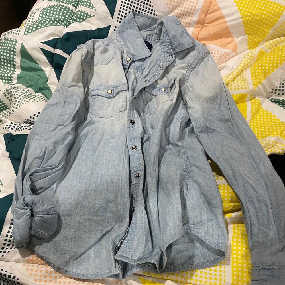 Denim shirt distressed